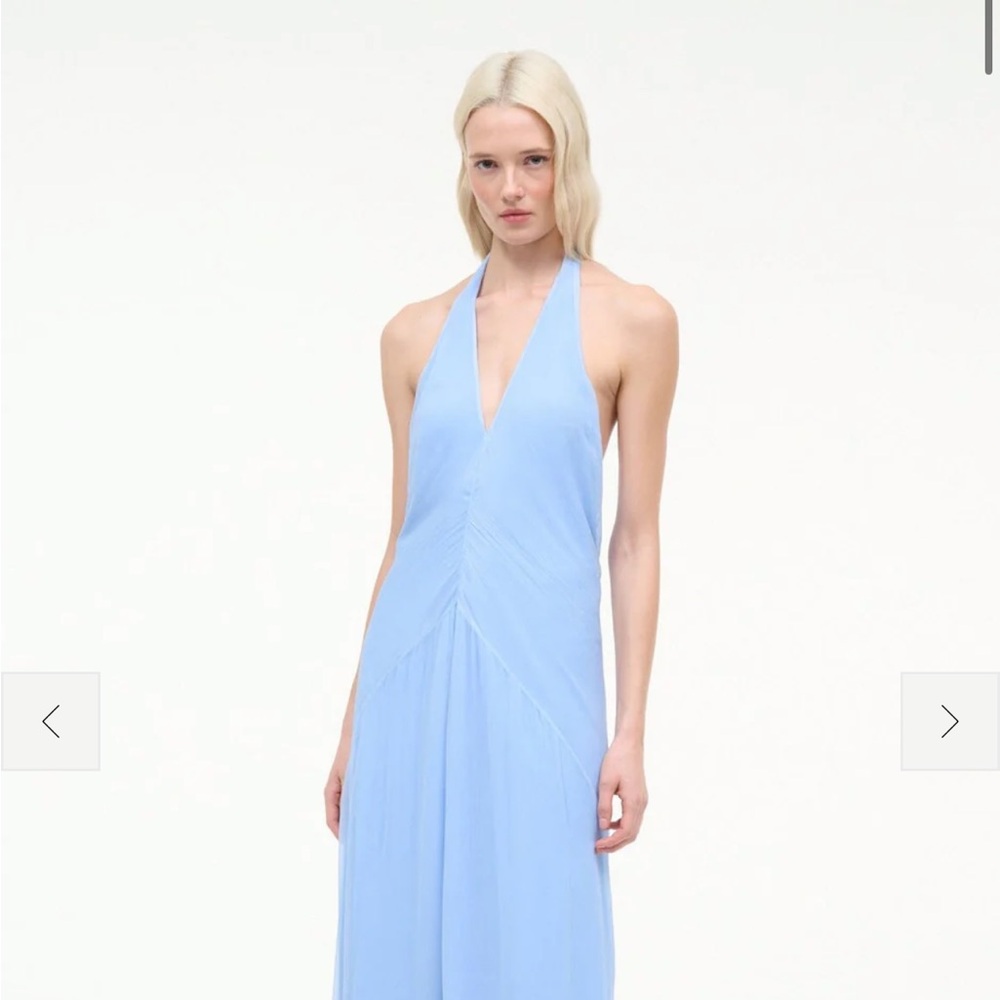 STAUD luma dress clear blue size 12